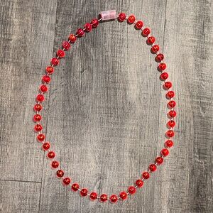 💞 Red Beaded Toddler Safety Necklace